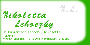 nikoletta lehoczky business card